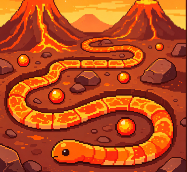 Volcanic Lava Trail Desert Snake Quest