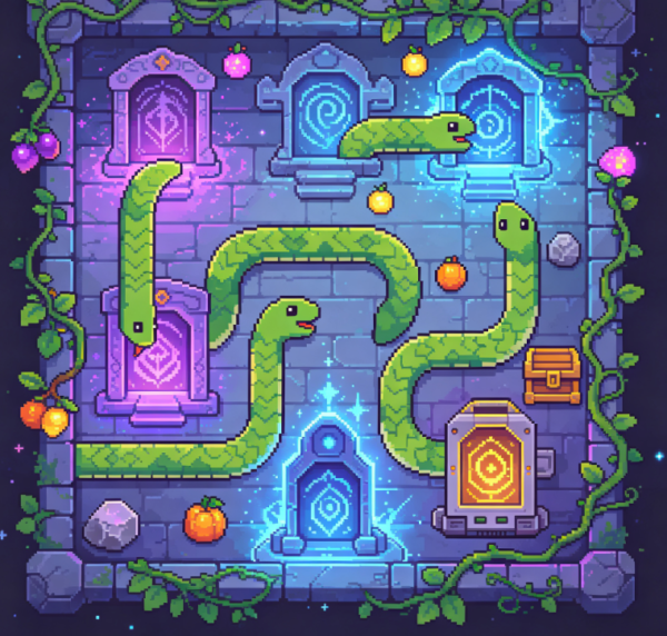Pixel Dungeon Portal Maze Puzzle Journey