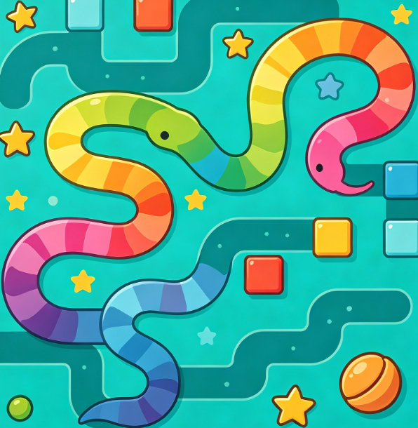 Rainbow Twin Snake Color Maze Collection